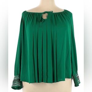 Alfani size 18 green log sleeve blouse